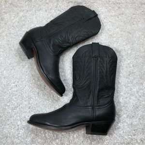 Durango Black Leather Western Boots